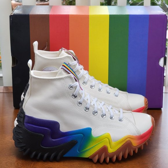 Converse Men's Run Star Motion CX Platform Pride A02262C Egret/Court Purple - Picture 2 of 13